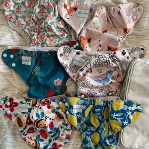 6 Baby goal cloth diapers